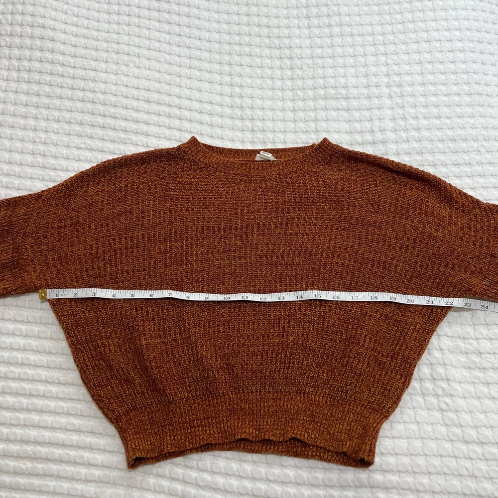 Garage Burnt Orange Fall Knit Cropped Sweater - Picture 6 of 9